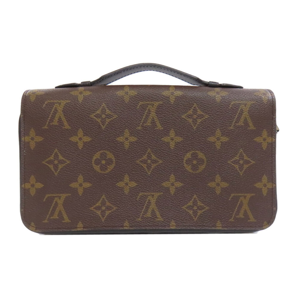 Louis Vuitton Zippy Canvas Clutch Monogram Bag Brown